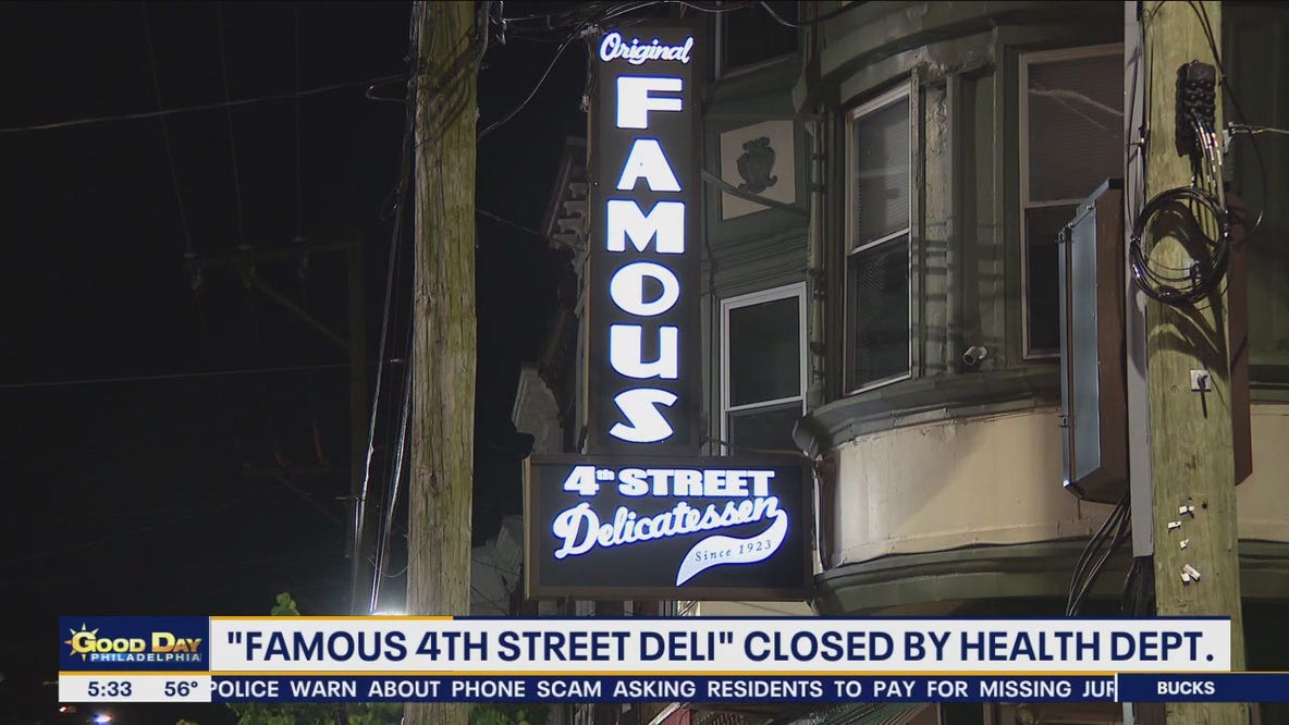 'Famous 4th Street Deli' closed by Philadelphia Health Dept.